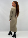 Robe pull taupe