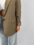 Blazer taupe coupe oversize
