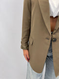 Blazer taupe coupe oversize
