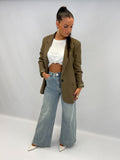 Blazer taupe coupe oversize