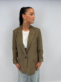 Blazer taupe coupe oversize