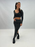 Jupe fendue grey