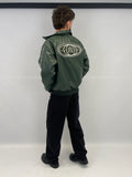 Blouson simili cuir kaki
