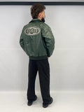 Blouson simili cuir kaki