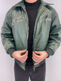 Blouson simili cuir kaki