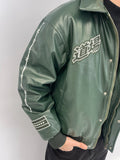 Blouson simili cuir kaki