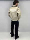 Blouson simili cuir beige