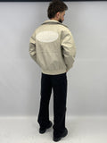 Blouson simili cuir beige