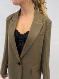 Blazer taupe coupe oversize