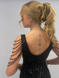 Robe fête black/sequin
