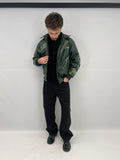 Blouson simili cuir kaki