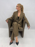 Blazer taupe coupe oversize