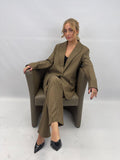 Pantalon taupe coupe oversize