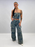 Ensemble denim vintage