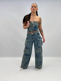 Ensemble denim vintage