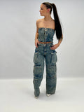 Ensemble denim vintage