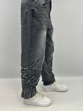 Jeans baggy " style-trim " grey/dark