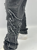 Jeans baggy " style-trim " grey/dark