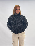 Doudoune black sequin