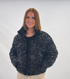 Doudoune black sequin