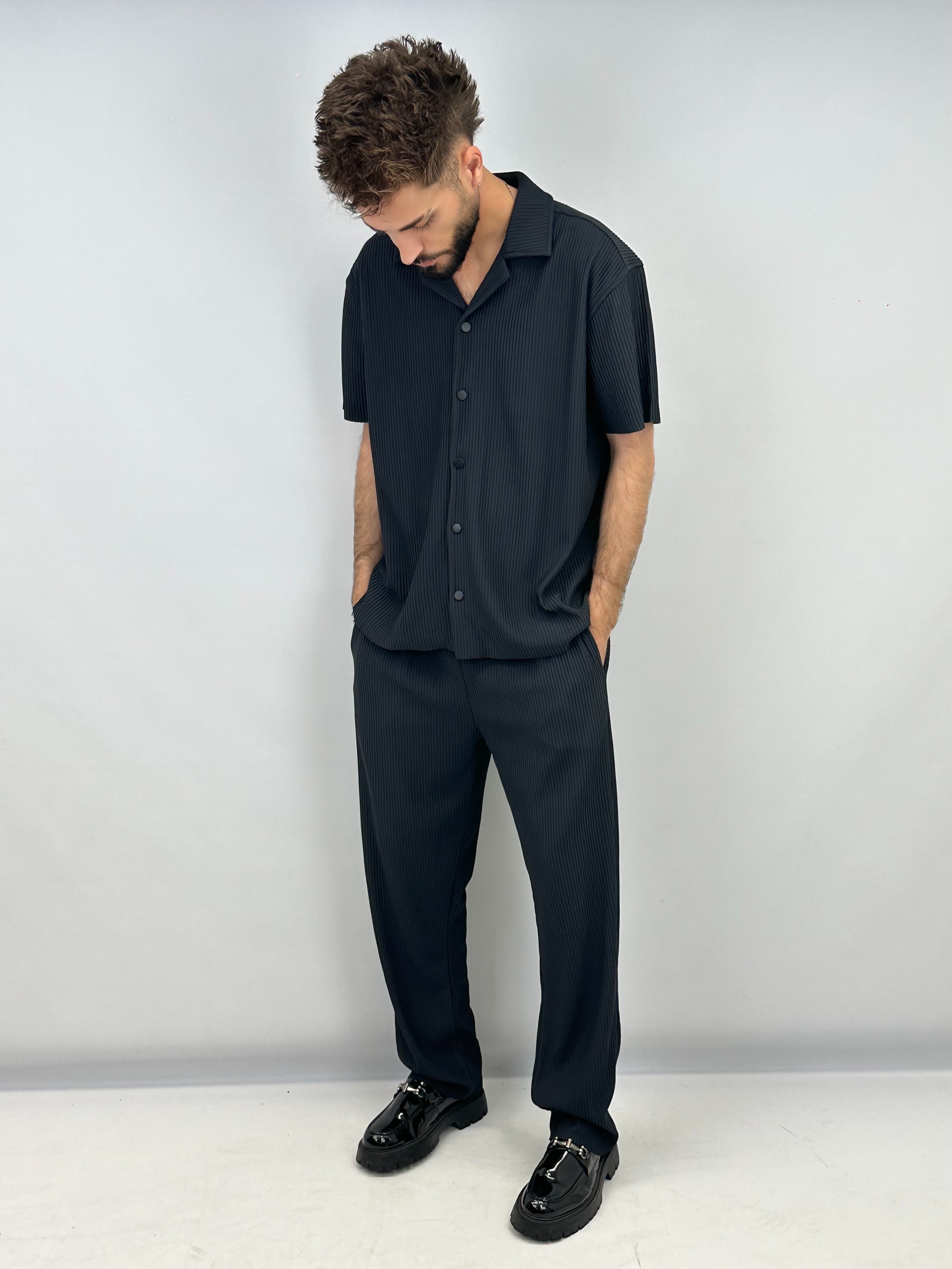 Ensemble chemise anthracite