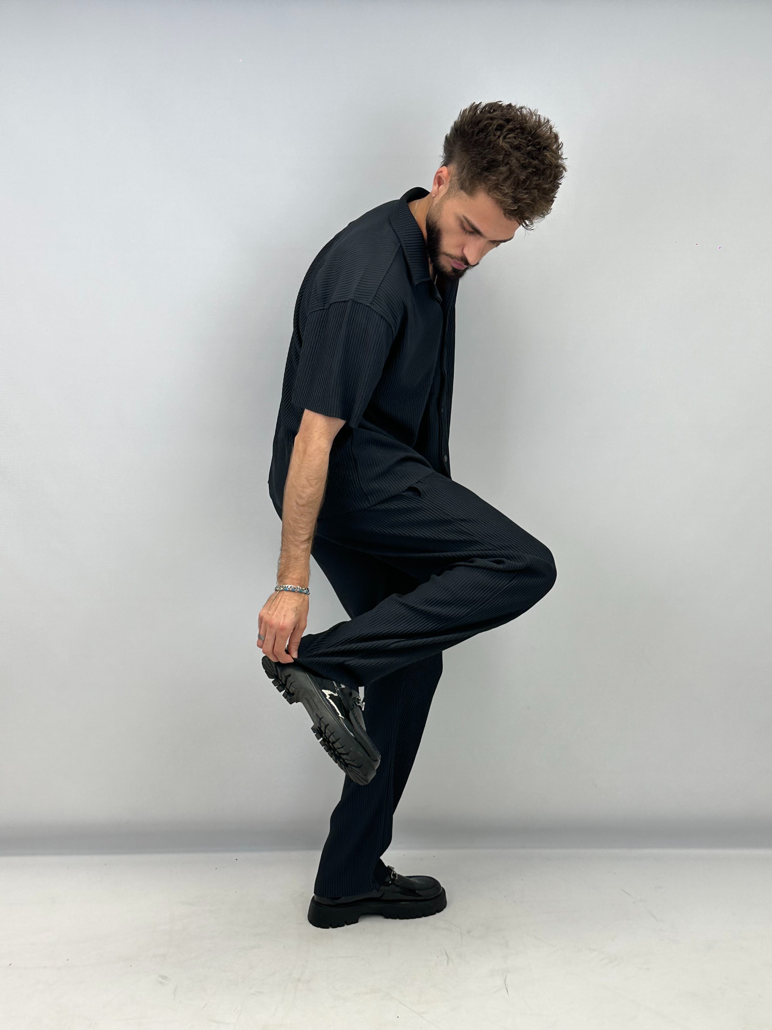 Ensemble chemise anthracite