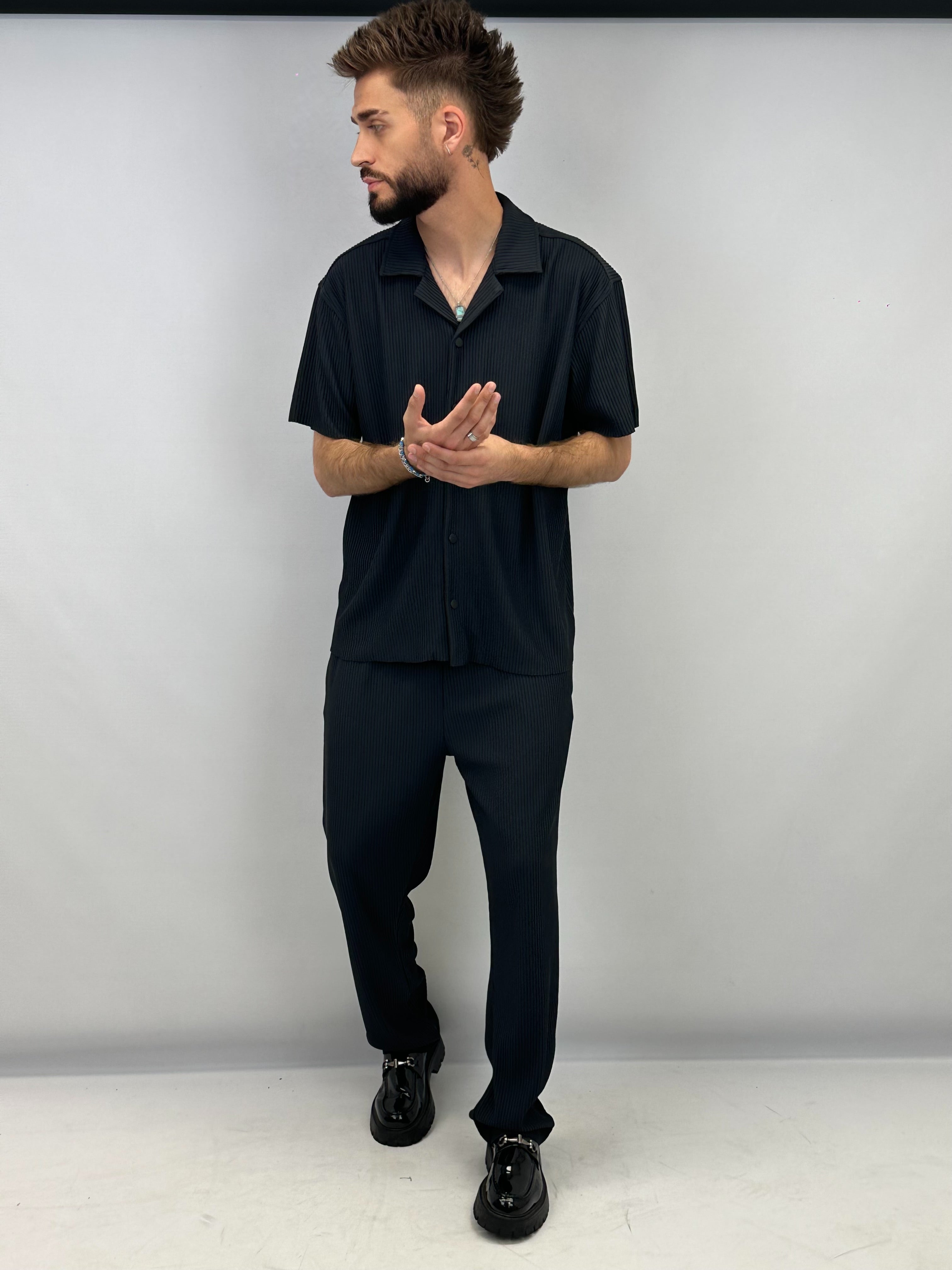 Ensemble chemise anthracite