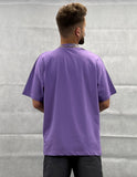 T-shirt col MAO purple